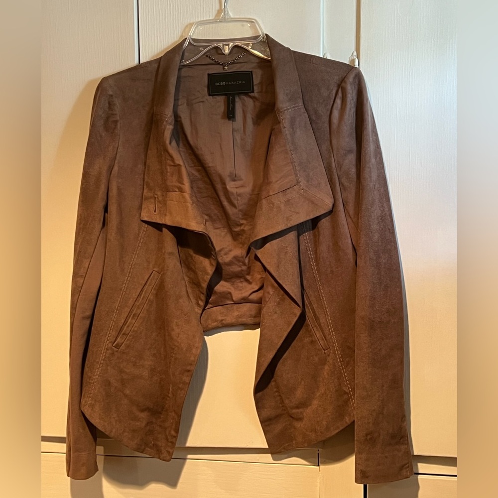 Women’s Suede BCBGMazAzria XS high back jacket